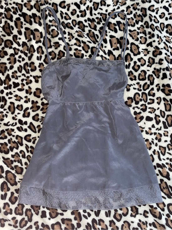 love 21 Tops - ♡ Gray Satin Babydoll Cami Top